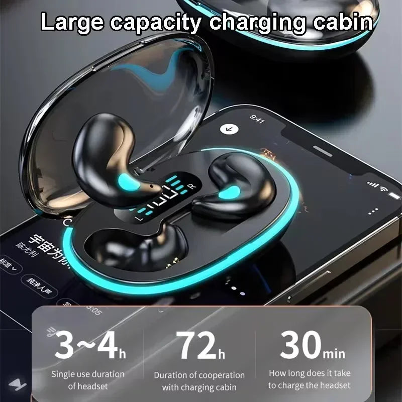 G Audio X55 Wireless Sleeping Earbuds Bluetooth 5.3 Mini Earbuds with HD Mic &amp; Waterproof Design