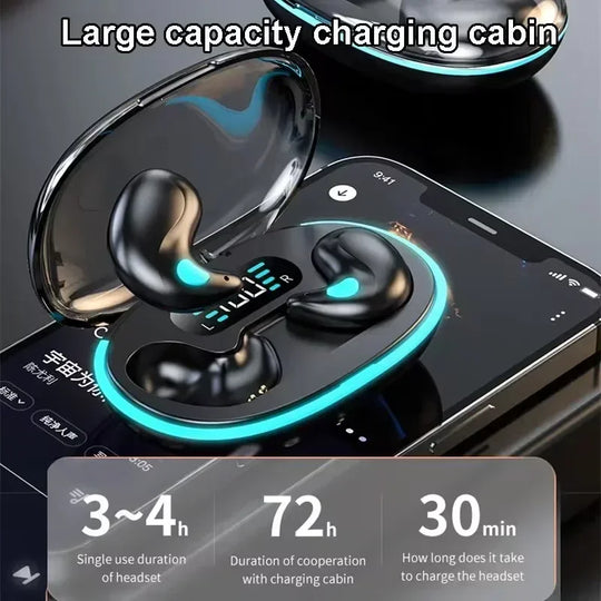 G Audio X55 Wireless Sleeping Earbuds Bluetooth 5.3 Mini Earbuds with HD Mic &amp; Waterproof Design