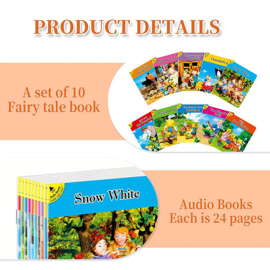 A Set Of 10 Classic Fairy Tale Books For Kids Colorful Tales