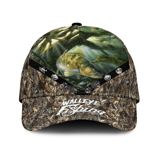 G Active Fishing Print Snapback Baseball Cap Adjustable Outdoor Hat for Men &amp; Women