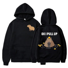 Capybara Fashion Hoodie Women Men Harajuku Pullovers Capibara Gothic Sweatshirt Mange Cute Y2k Hoody Cartoon korean style hooded
