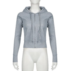 IAMSURE Casual Streetwear Basic Hooded Pockets Sweatshirt Tracksuit Solid Long Sleeve Hoodies Women 2023 Autumn Spring Fashion