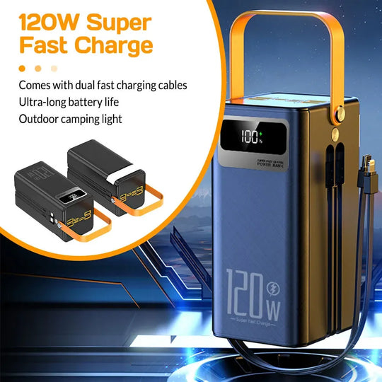 G Creator 80,000mAh 120W Fast Charging Power Bank High-Capacity Portable Charger with Multi-Device Charging