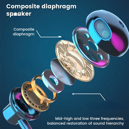 G Audio Bluetooth 5.3 Wireless Neckband Earphones Magnetic Earbuds with LED Display &amp; HD Stereo Sound