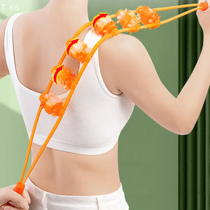 G Active Manual Back & Neck Massage Roller Rope Massager for Muscle Relaxation