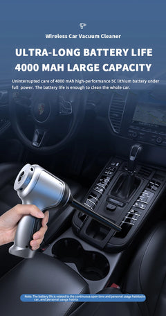 95000PA Car Vacuum Cleaner  Wireless Powerful Cleaning Machine Auto Robot Car Accessories Home Appliance Strong Suction As Gift