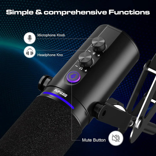G-Mix Dynamic Podcast Microphone with USB &amp; XLR Professional Mic for Recording, Streaming &amp; Gaming