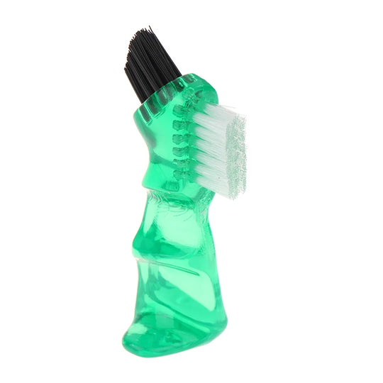 G Care Denture Cleaning Brush Ergonomic Multi-Bristle Oral Care Brush for Dentures &amp; Retainers