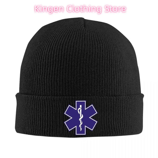G Style Emergency Medical Star Knitted Beanie Unisex Acrylic Winter Skull Cap