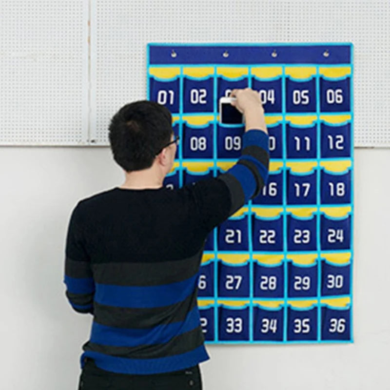 G Workspace Numbered Pocket Chart Over-the-Door Organizer Classroom &amp; Homeschool Storage Solution