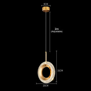 G Living Nordic LED Ring Pendant Light Modern Hanging Ceiling Lamp for Bedroom, Living Room & Bedside