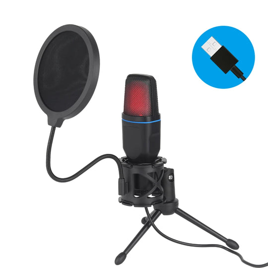 G Creator RGB USB Condenser Microphone Plug &amp; Play Gaming, Streaming &amp; Podcast Recording Mic