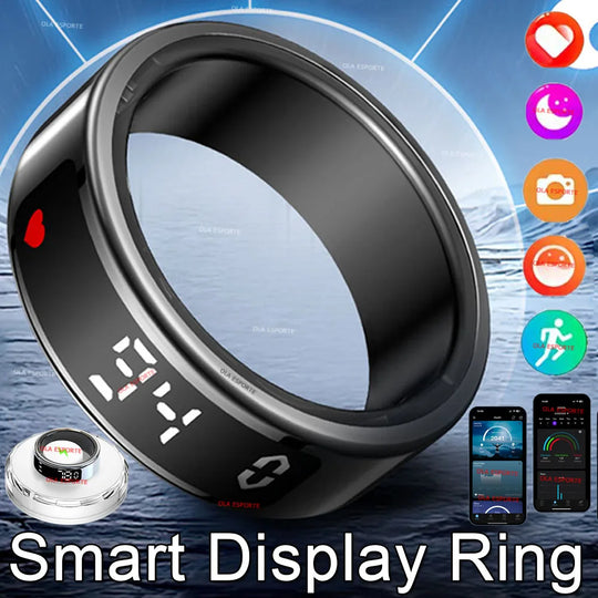 G Active Smart Ring with Touch Display Wireless Charging &amp; 5ATM Waterproof Smart Ring for Men &amp; Women