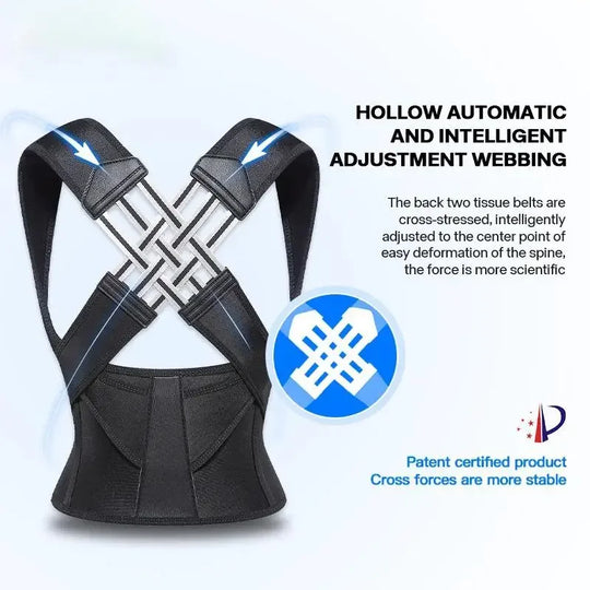 G Active Adjustable Posture Corrector Belt Back Support, Waist Trainer &amp; Spine Alignment Brace for Men &amp; Women