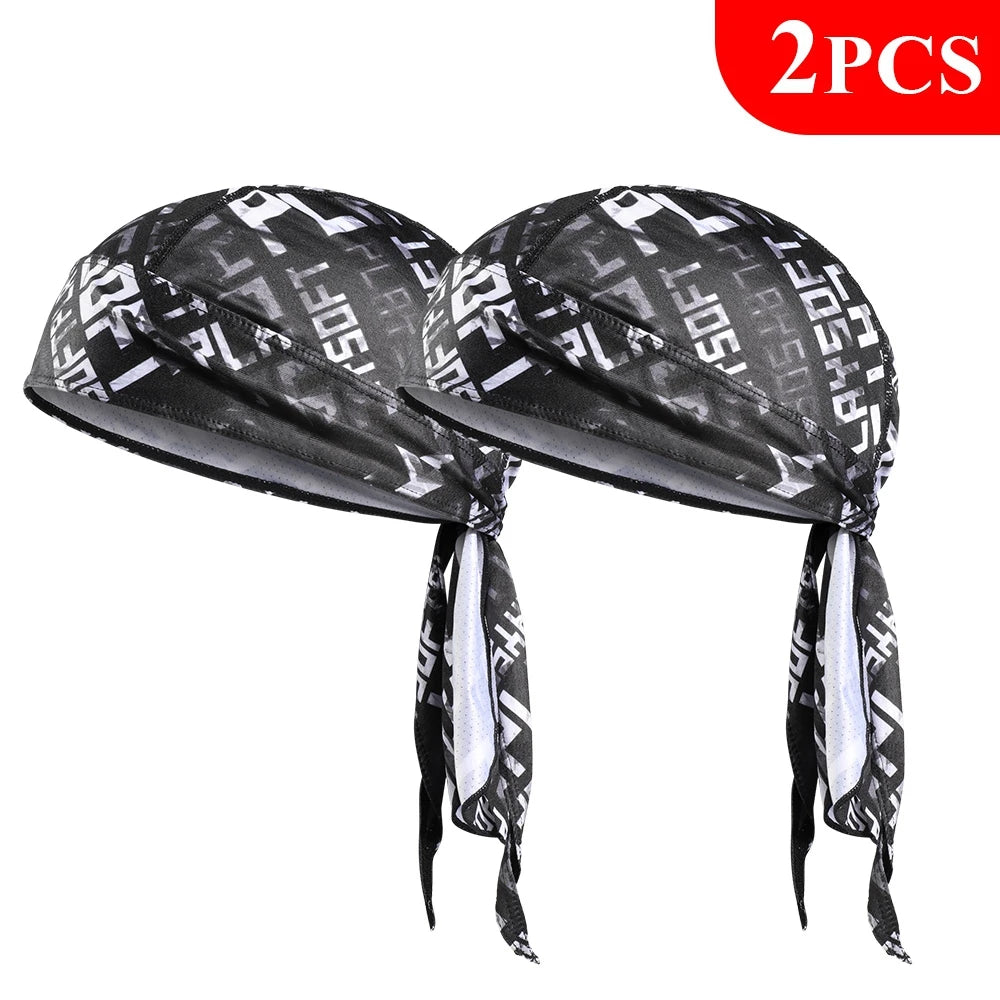 G Active Quick-Dry Cycling Bandana Cap Breathable Sports Head Wrap Helmet Liner (1 or 2 Pack)