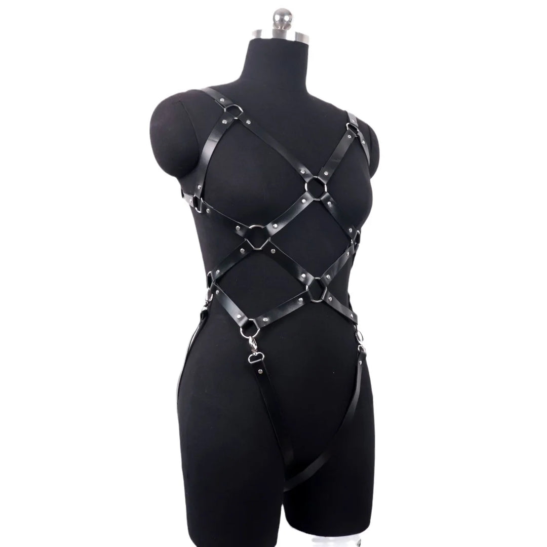 G Style Premium Adjustable Leather Body Harness Full-Body Fashion &amp; Costume Accessory for Adults