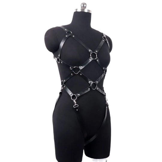 G Style Premium Adjustable Leather Body Harness Full-Body Fashion &amp; Costume Accessory for Adults