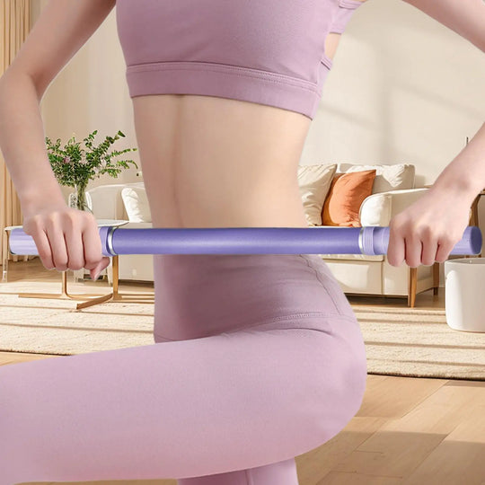 G Active Yoga Stretching Stick &amp; Massage Roller Ergonomic Fitness Tool for Home Workouts