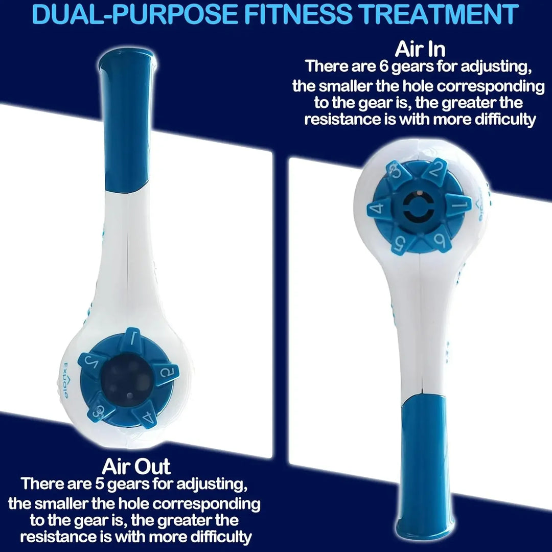 G Active Adjustable Breathing Exercise Trainer Handheld Respiratory Training Device for Daily Breathing Workouts