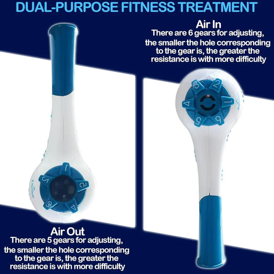 G Active Adjustable Breathing Exercise Trainer Handheld Respiratory Training Device for Daily Breathing Workouts