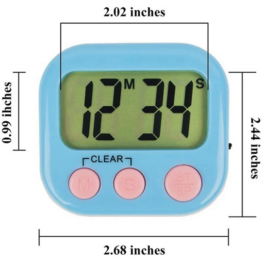G Workspace 6PCS Digital Classroom Timers for Teachers &amp; Kids Portable Countdown Timer Set (White &amp; Blue)