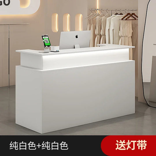 G Workspace Luxury Reception Desk Modern Front Counter for Salon, Spa, Office &amp; Commercial Reception Areas