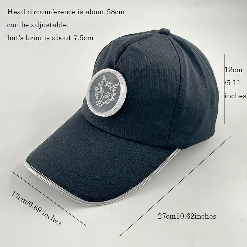 G Costume LED Light-Up Baseball Cap Flashing Adjustable Party, Festival &amp; Cosplay Hat