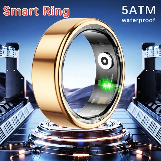 G Active Gold Smart Health Ring for Men &amp; Women Bluetooth Heart Rate, Blood Pressure &amp; Fitness Tracker
