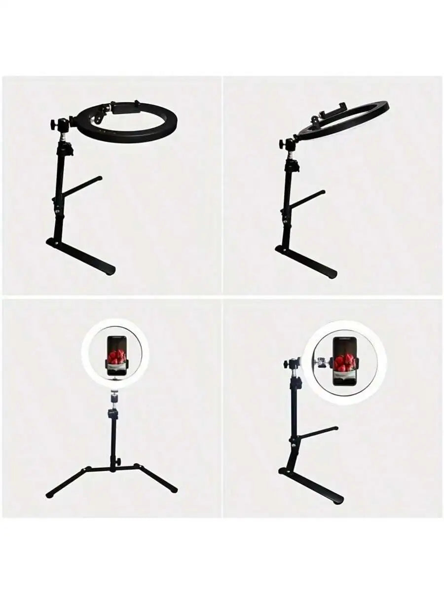 G Creator 10-Inch Dimmable LED Ring Light with Overhead Mount Stand for Content Creation &amp; Product Photography