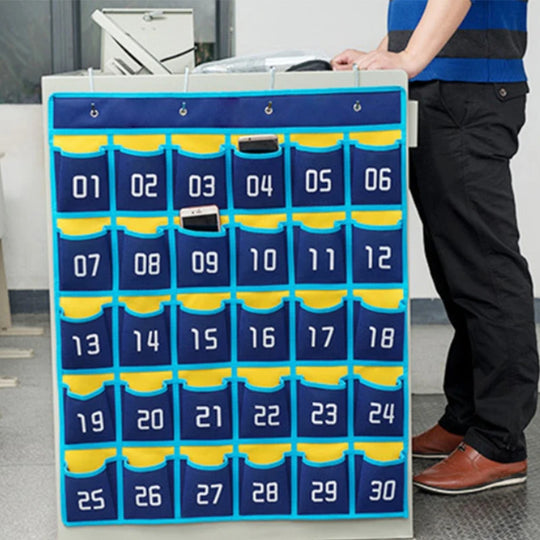 G Workspace Numbered Pocket Chart Over-the-Door Organizer Classroom &amp; Homeschool Storage Solution