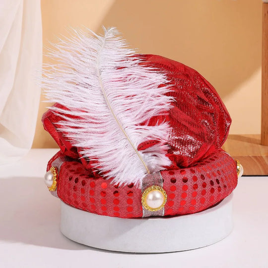 G Costume Sultan Turban Hat Arabian-Inspired Costume Head Wrap for Adults &amp; Kids