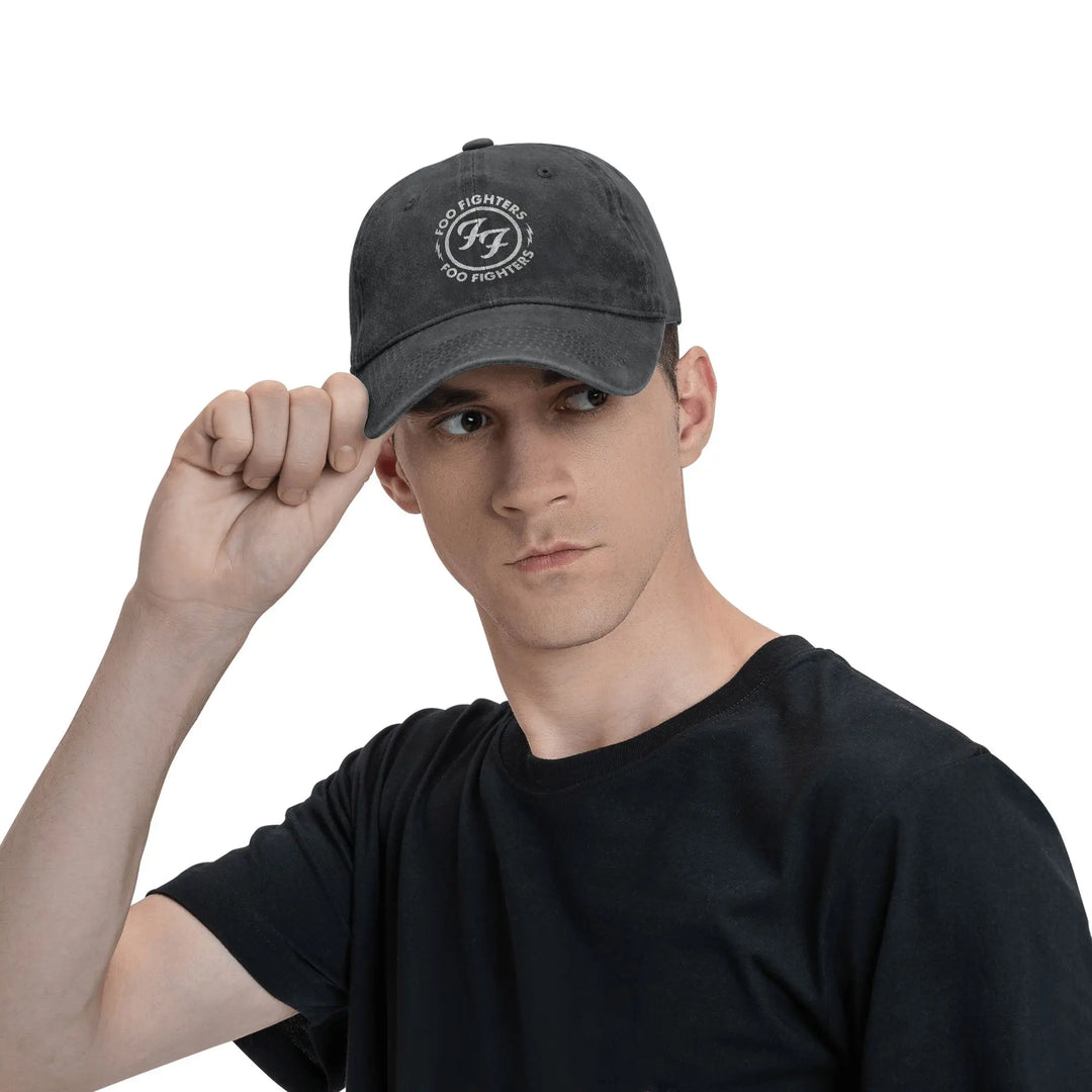 G Style Vintage Washed Denim Baseball Cap Adjustable Unisex Distressed Casual Hat