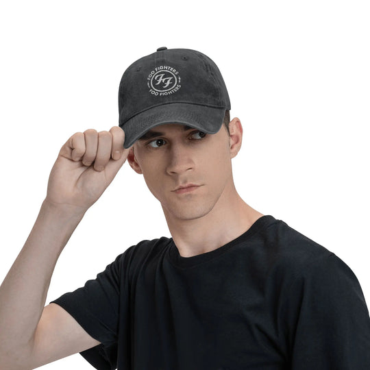 G Style Vintage Washed Denim Baseball Cap Adjustable Unisex Distressed Casual Hat