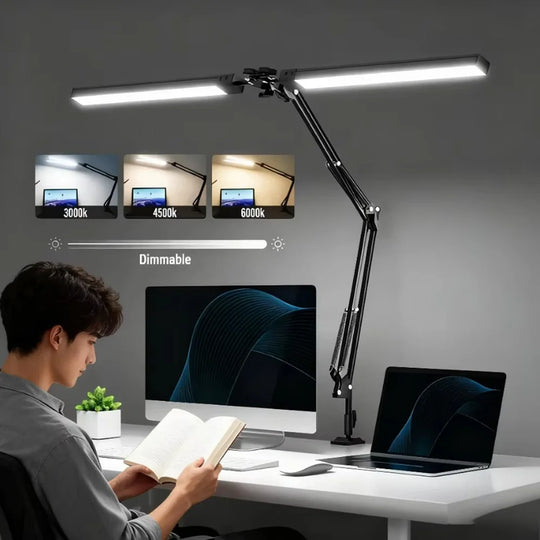 G Workspace LED Desk Lamp with Clamp Adjustable Workspace Light with Color Modes