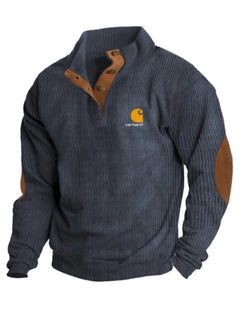 Europe and The United States New Men's Outdoor Jacket Autumn and Winter Corduroy Casual Stand Collar Long Sleeve Hoodie S-5XL