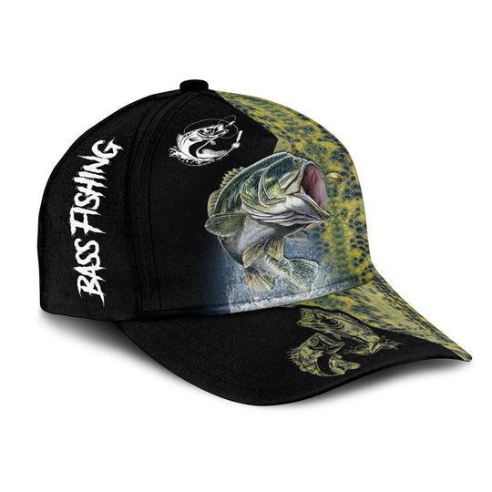 G Active Fishing Print Snapback Baseball Cap Adjustable Outdoor Hat for Men &amp; Women