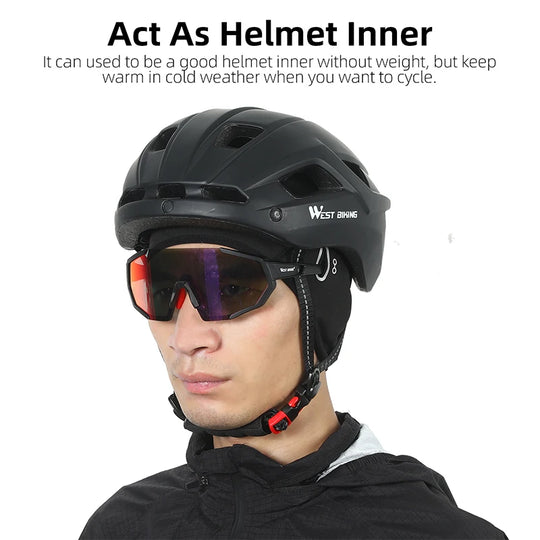 G Active Winter Thermal Cycling Skull Cap Windproof Fleece Helmet Liner for Men