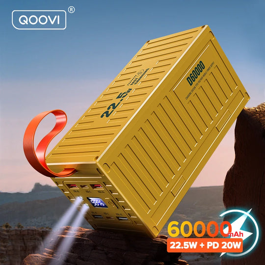 G Creator QOOVI 60,000mAh 22.5W PD Fast Charging Power Bank Portable Charger for iPhone &amp; Android