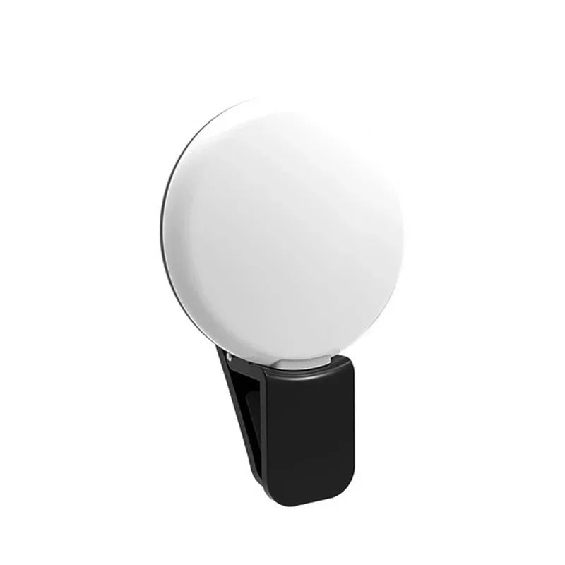 G Creator Portable LED Selfie Ring Light Clip Rechargeable Phone Light with 3 Brightness Levels