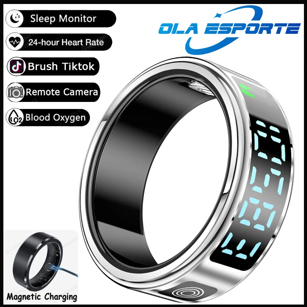 G Active R12/R11 Smart Ring with Touch Display Wireless Charging, Wellness Tracking &amp; 5ATM Waterproof Design