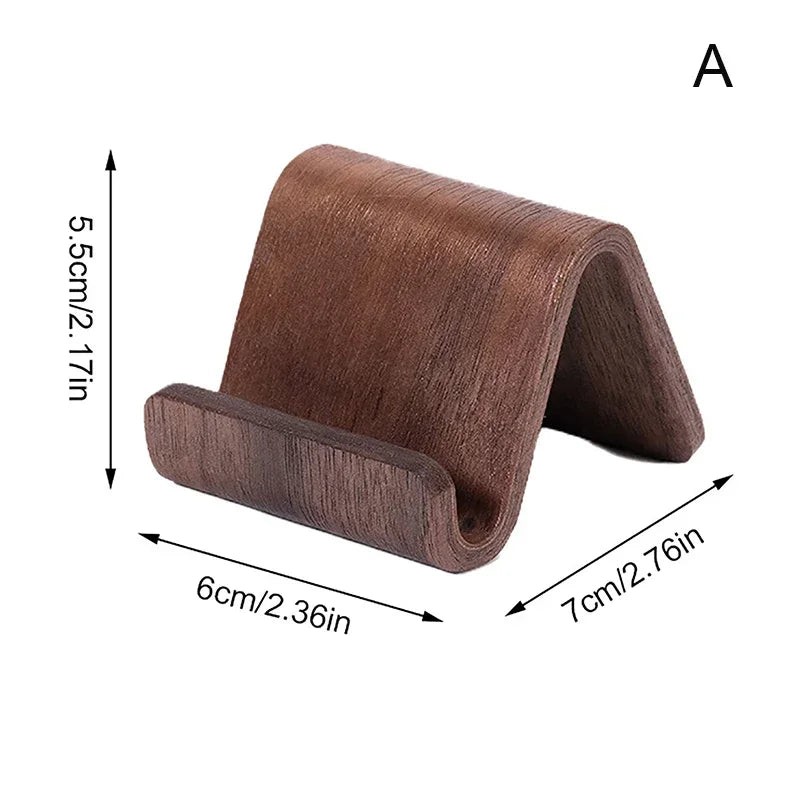 G Workspace Solid Wood Phone Stand Minimalist Wooden Mobile Phone Holder for Desk &amp; Bedside