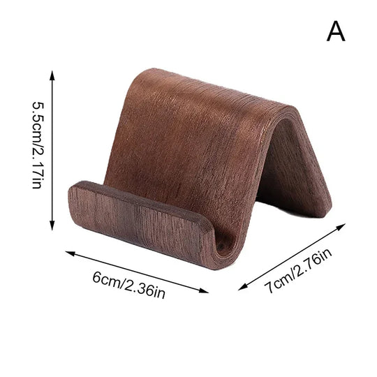 G Workspace Solid Wood Phone Stand Minimalist Wooden Mobile Phone Holder for Desk &amp; Bedside