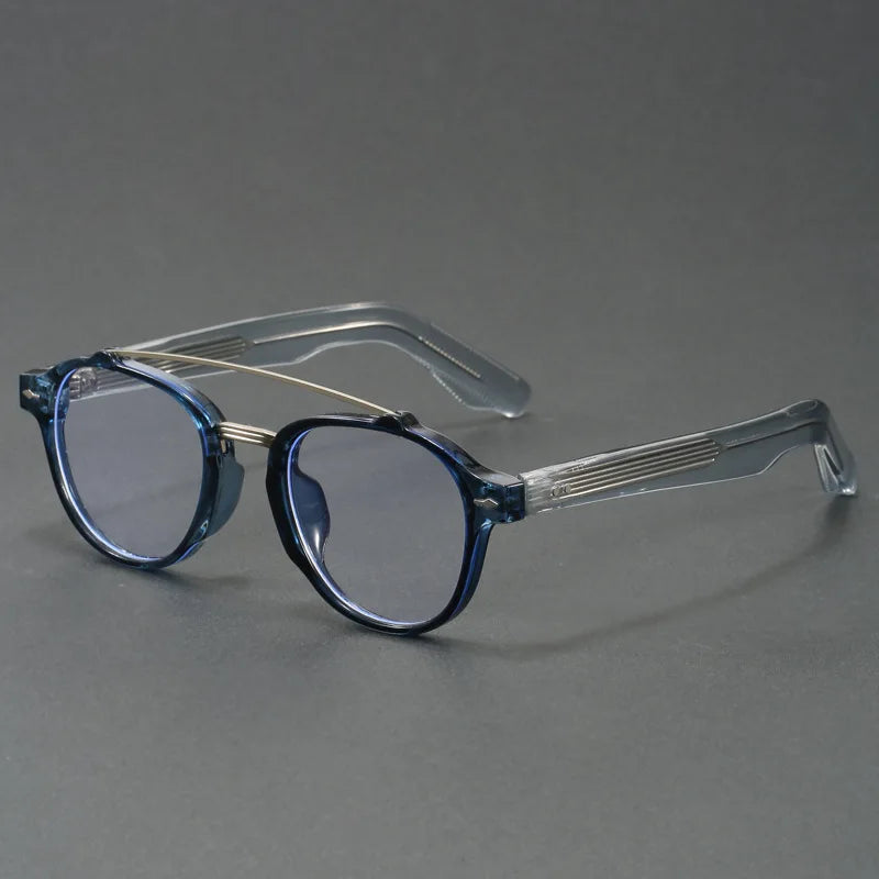 G Style Retro Blue Light Blocking Glasses Double Bridge Unisex Frames