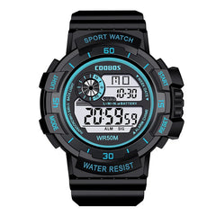 COOBOS Digital Watch Men Waterproof Electronic Fashion LED Watches Luminous Alarm Sports Man Militray Clock Gift Reloj Hombre