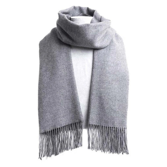 G Style Unisex Winter Wool Scarf Soft Long Tassel Warm Shawl