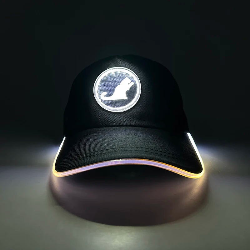G Costume LED Light-Up Baseball Cap Flashing Adjustable Party, Festival &amp; Cosplay Hat