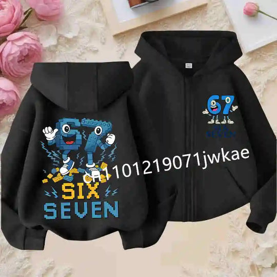 G Kids Graphic Zip-Up Hoodie Trendy Hooded Sweatshirt for Boys &amp; Girls