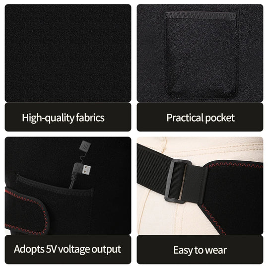 G Active Heated Hip Massager 3-Level Waist &amp; Hip Massage Wrap with Vibration