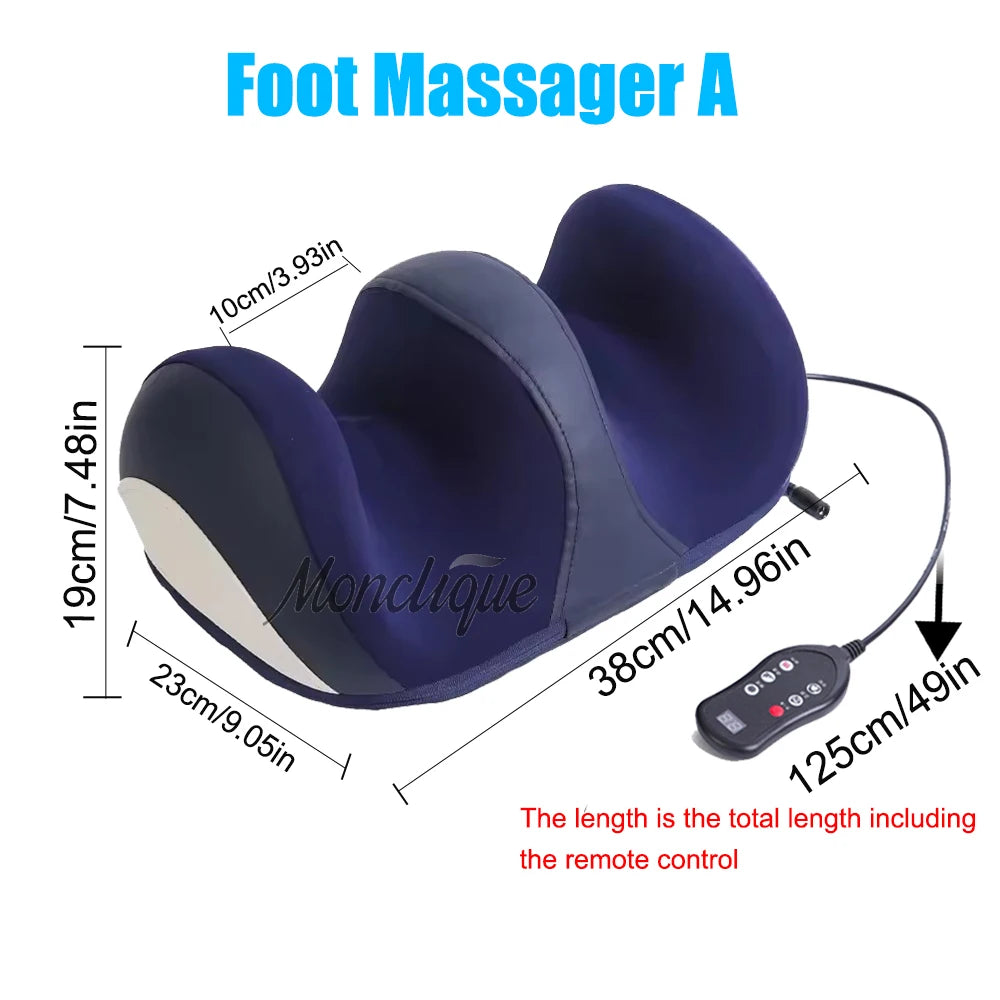 G Active Extra-Large Electric Foot &amp; Calf Massager with Heat Shiatsu Kneading Leg Massage Machine