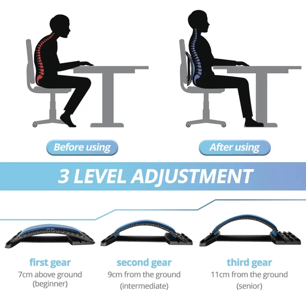 G Active Back Stretcher &amp; Lumbar Support Adjustable Spine Stretching &amp; Posture Support Device